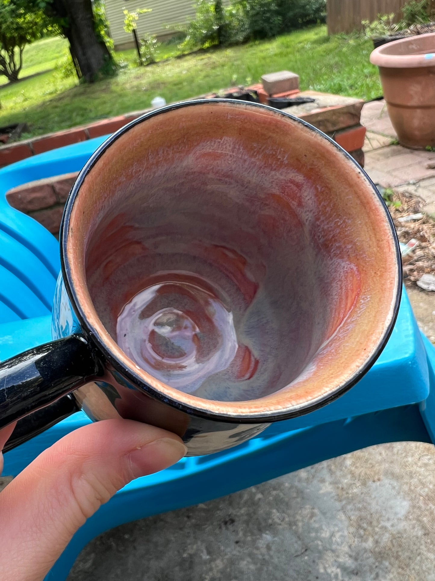 Black Flower Sgraffito Mug 5