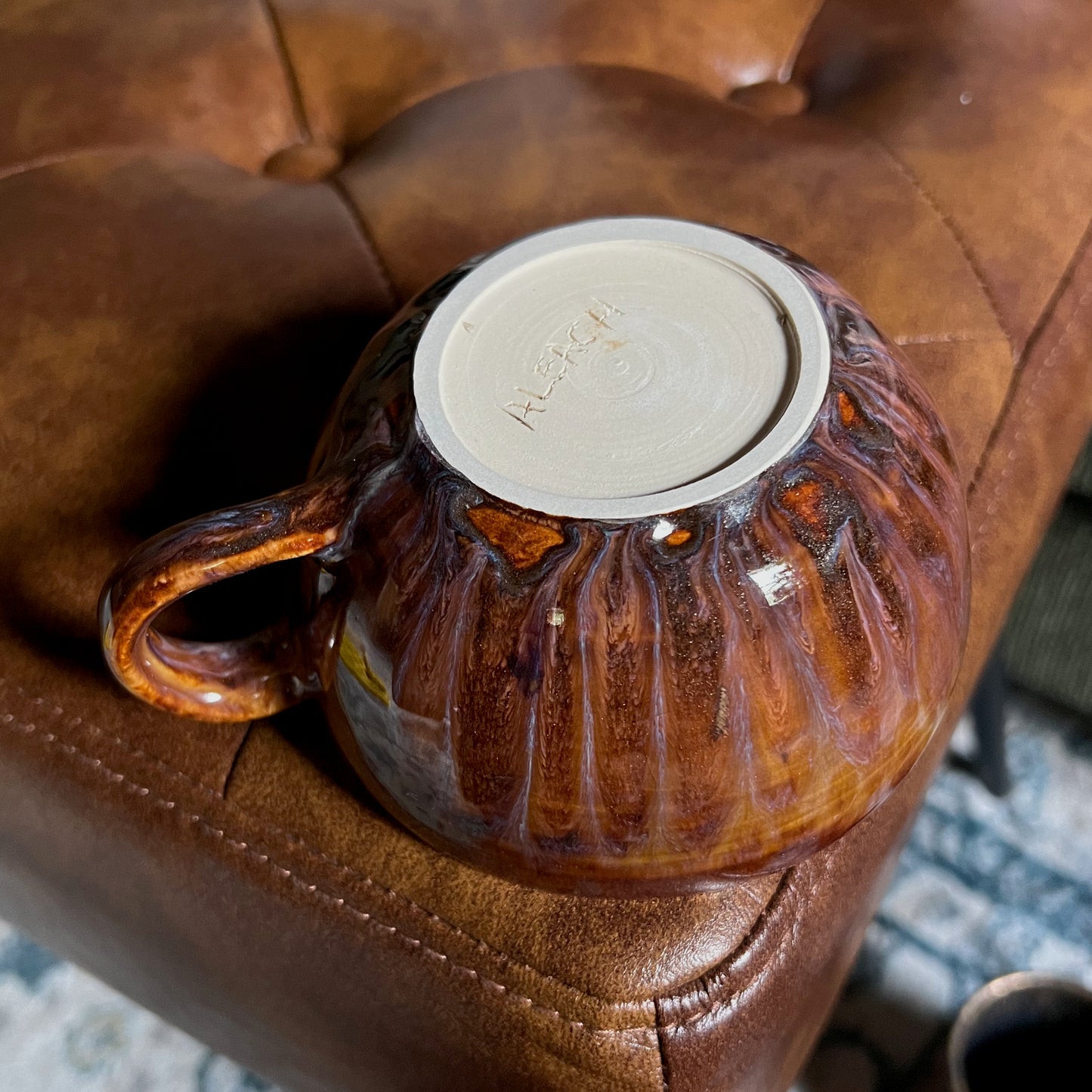 Gold Rimmed Latte Mug