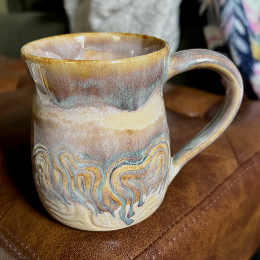 Squiggle Carved Mug