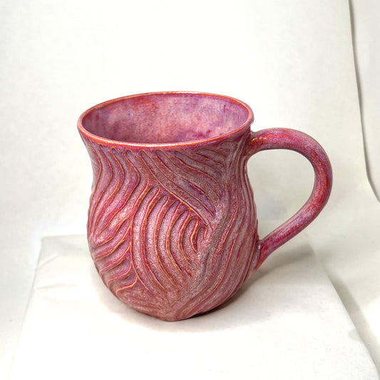 Carved Curvy Cotton Candy Mug