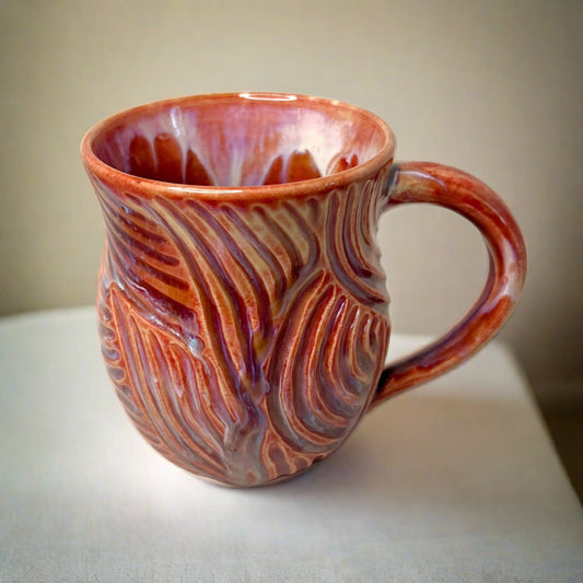 Carved Crackle Melt Mug