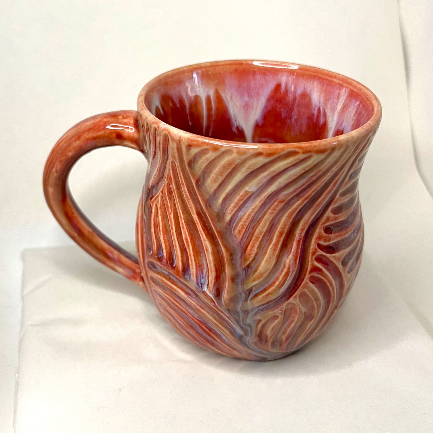 Carved Crackle Melt Mug