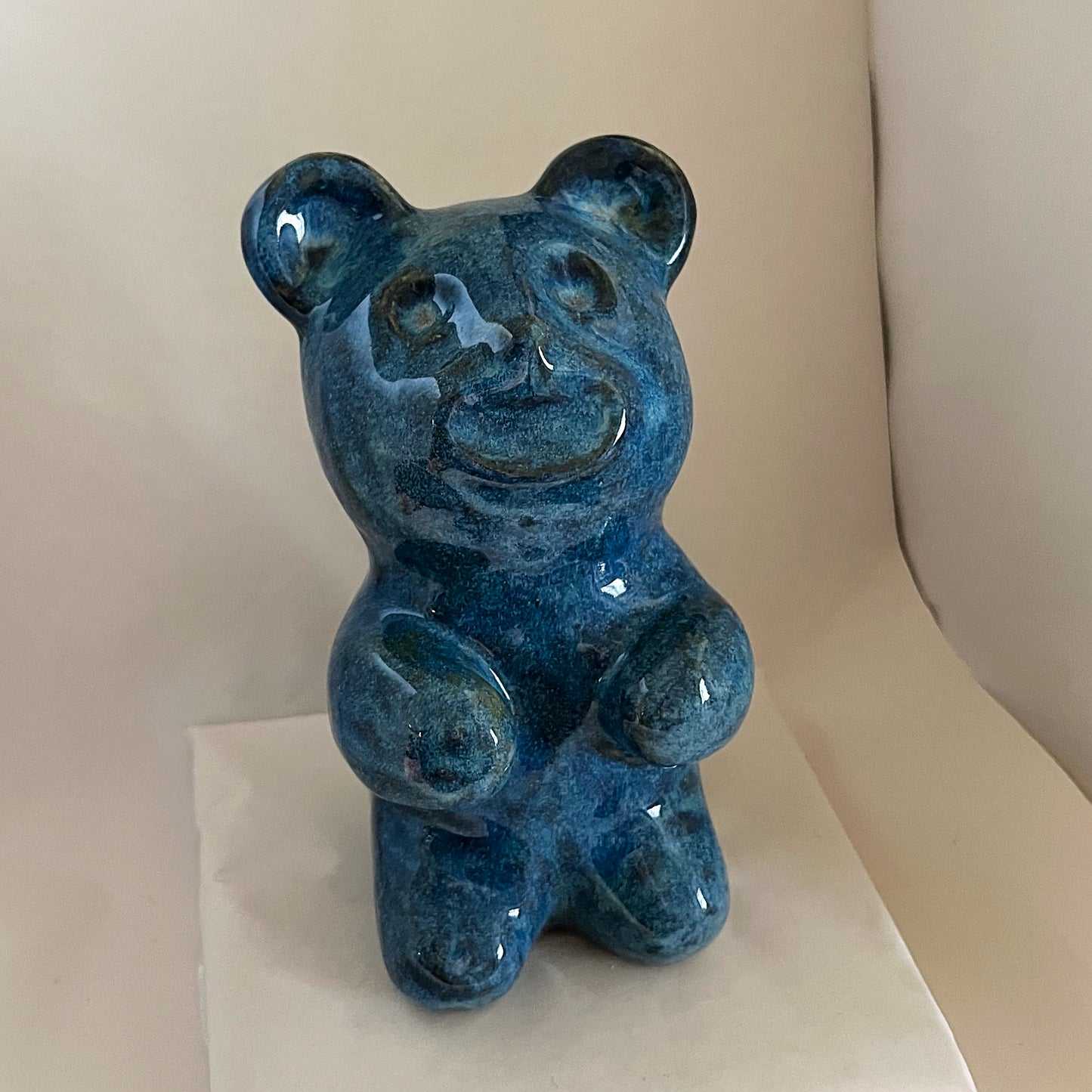 Blue Gummy Bear Decor Ceramic Gummy Bear