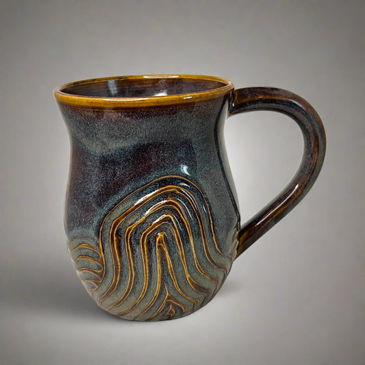 Winding Stardust Carved Mug